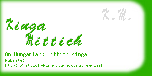 kinga mittich business card